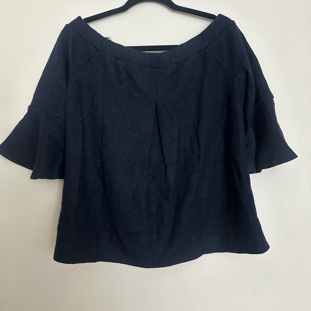 Banana Republic Wool Blend Off Shoulder Bell SleeveWool Top - Picture 3 of 3